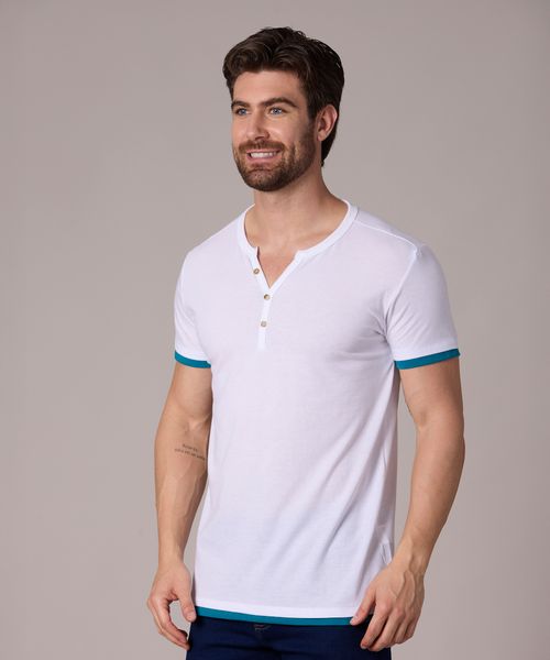 Playera Henley  de  Caballero