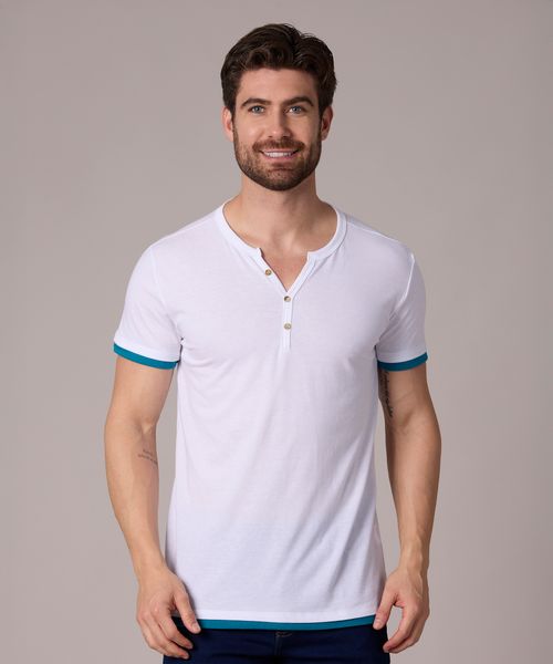 Playera Henley  de  Caballero