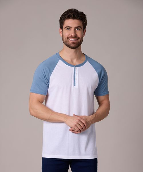 Playera Henley  de  Caballero
