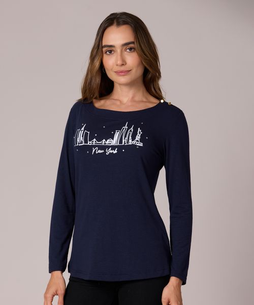 Playera Manga Larga  de  Dama