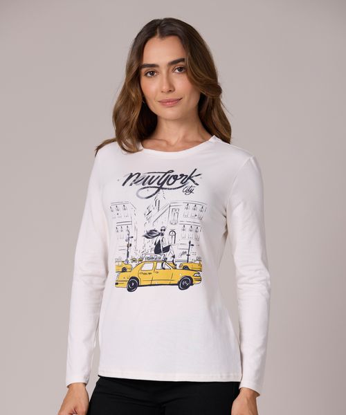 Playera Manga Larga  de  Dama