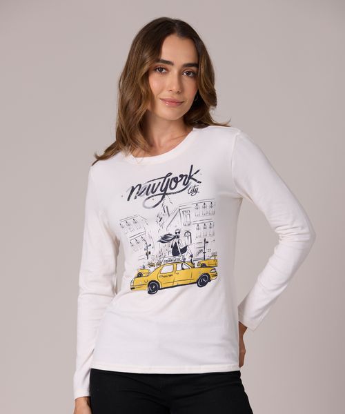 Playera Manga Larga  de  Dama