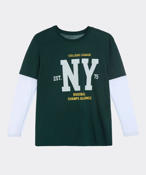 Playera Manga Larga  de  Niño Juvenil