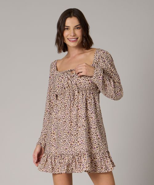 Vestido Manga Larga  de  Dama