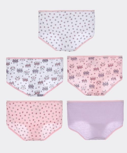 5 Pack Pantaleta  de  Niña Infantil