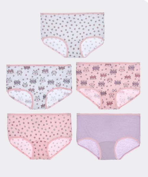 5 Pack Pantaleta  de  Niña Infantil