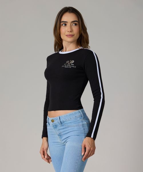 Playera Manga Larga  de  Dama