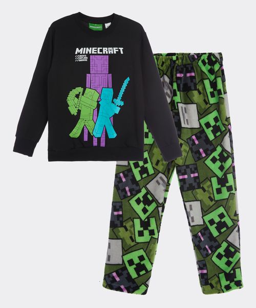 Set Pijama Polar Minecraft de  Niño Infantil