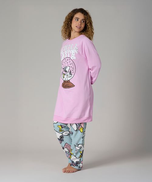 Set Pijama Polar Snoopy de  Dama