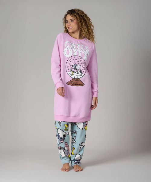 Set Pijama Polar Snoopy de  Dama