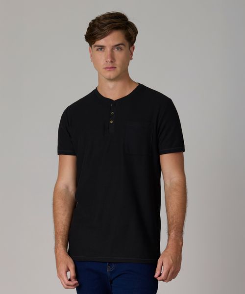 Playera Henley  de  Caballero