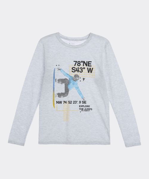 Playera Manga Larga  de  Niño Juvenil
