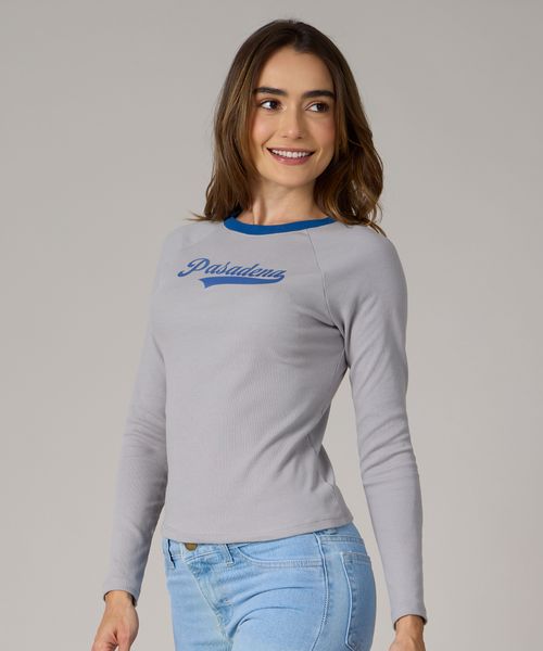 Playera Manga Larga  de  Dama