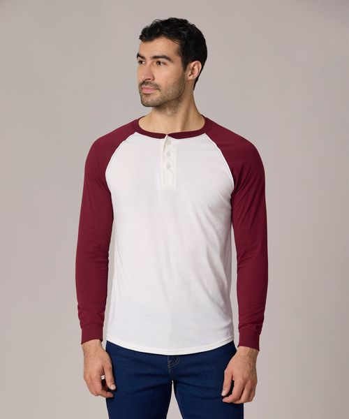 Playera Henley  de  Caballero