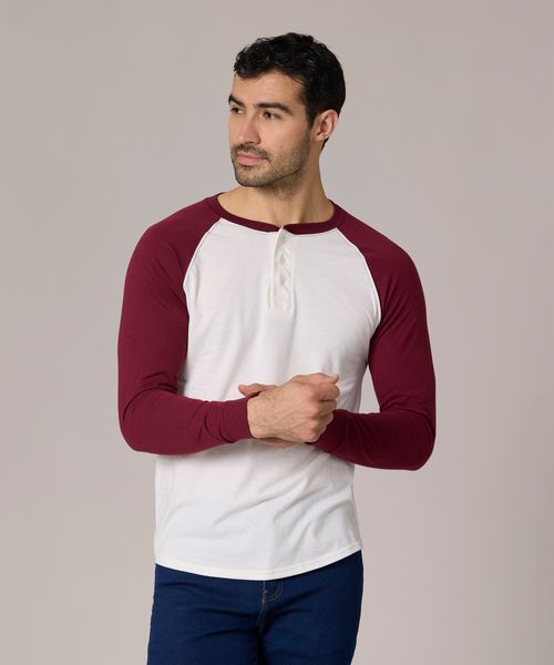 Playera Henley  de  Caballero