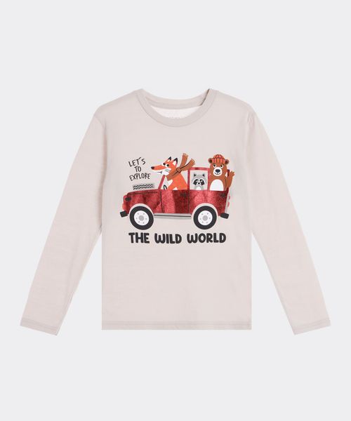 Playera Manga Larga  de  Niño Infantil