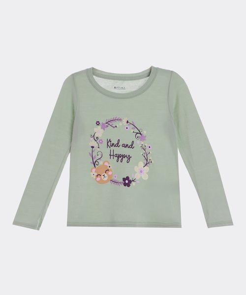 Playera Manga Larga  de  Beba Años
