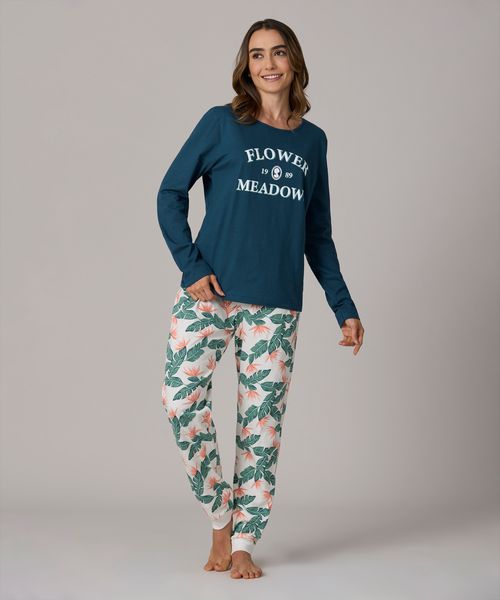 Set Pijama Pantalón y Playera  de  Dama
