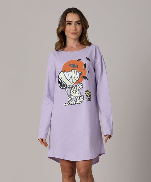 Camisón Manga Larga Snoopy de  Dama