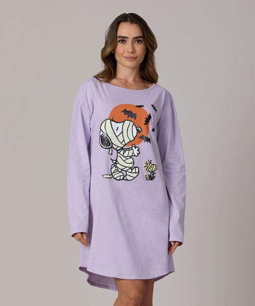 Camisón Manga Larga Snoopy de  Dama