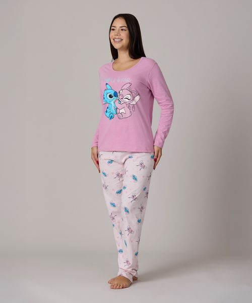 Set Pijama Pantalón y Playera Stitch de  Dama
