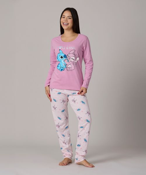 Set Pijama Pantalón y Playera Stitch de  Dama