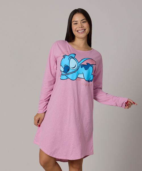 Camisón Manga Larga Stitch de  Dama