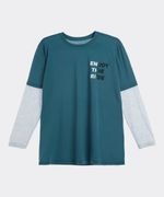 Playera Manga Larga  de  Niño Juvenil