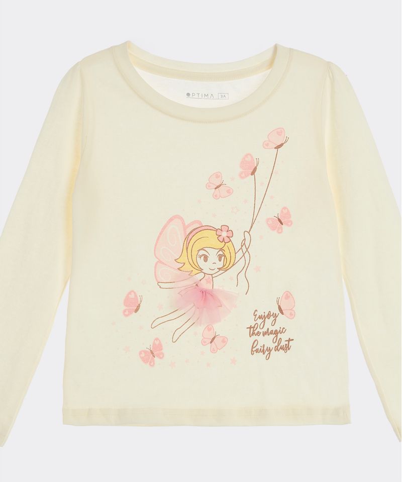 Playera Manga Larga  de  Beba Años