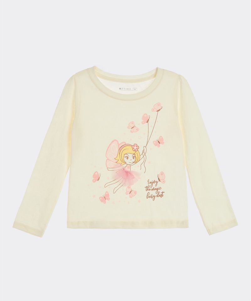Playera Manga Larga  de  Beba Años