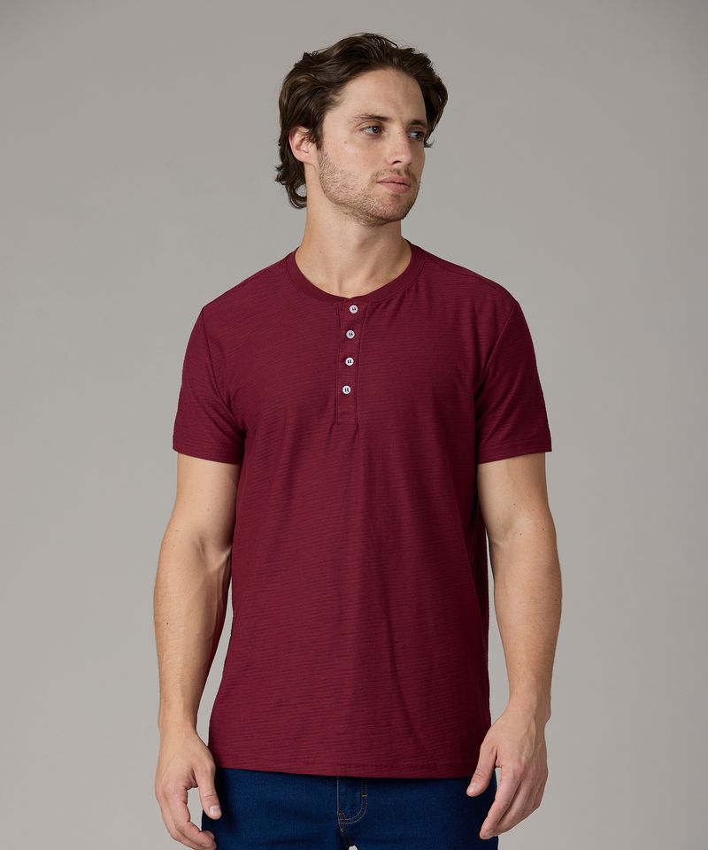Playera Henley  de  Caballero