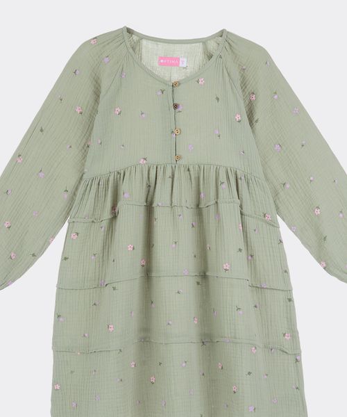 Vestido Manga Larga  de  Niña Infantil