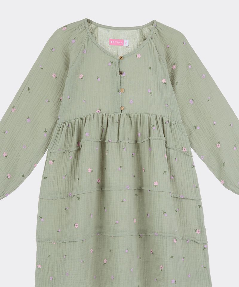 Vestido Manga Larga de Niña Infantil
