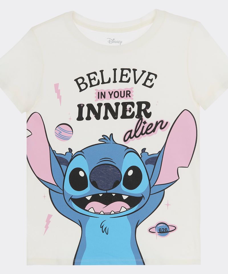 Playera de Licencia Stitch de Niña Juvenil