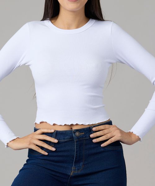 Playera Manga Larga  de  Dama