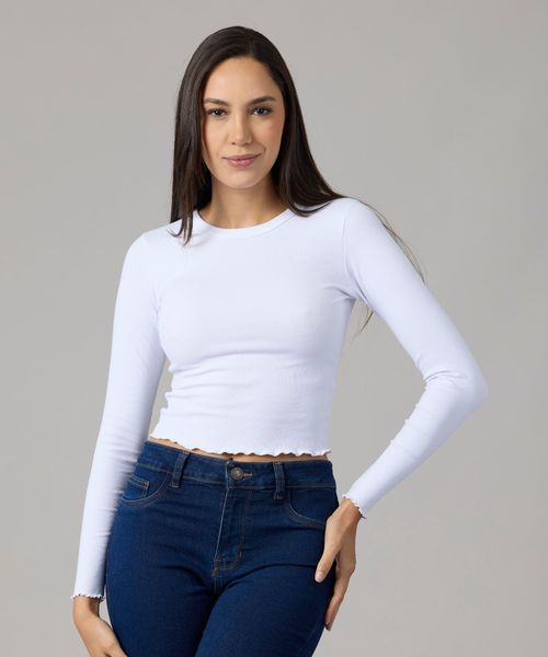 Playera Manga Larga  de  Dama