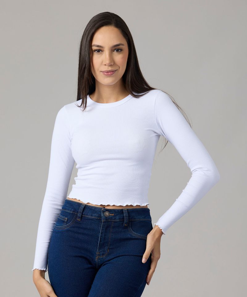 Playera Manga Larga de Dama