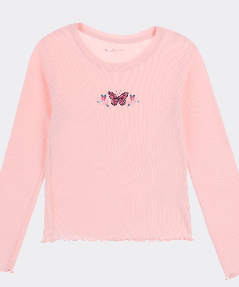 Playera Manga Larga de Niña Infantil