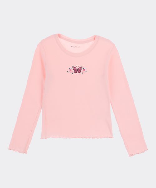 Playera Manga Larga  de  Niña Infantil