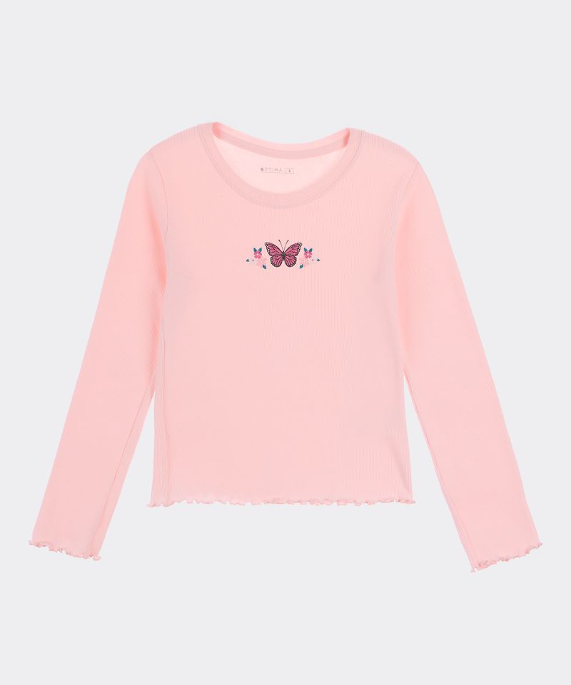 Playera Manga Larga de Niña Infantil