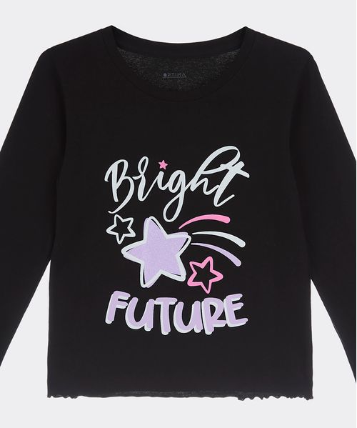 Playera Manga Larga  de  Niña Infantil