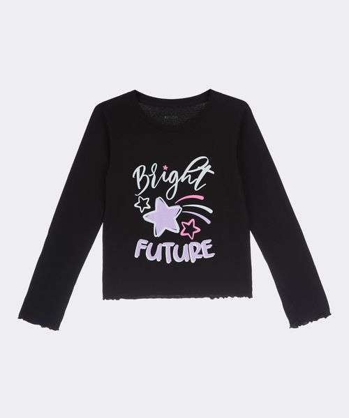 Playera Manga Larga  de  Niña Infantil