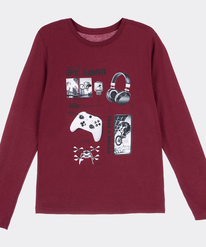 Playera Manga Larga de Niño Juvenil