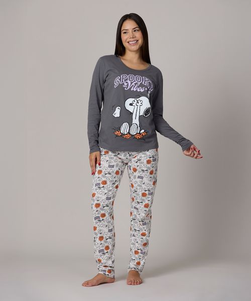 Set Pijama Pantalón y Playera Snoopy de  Dama