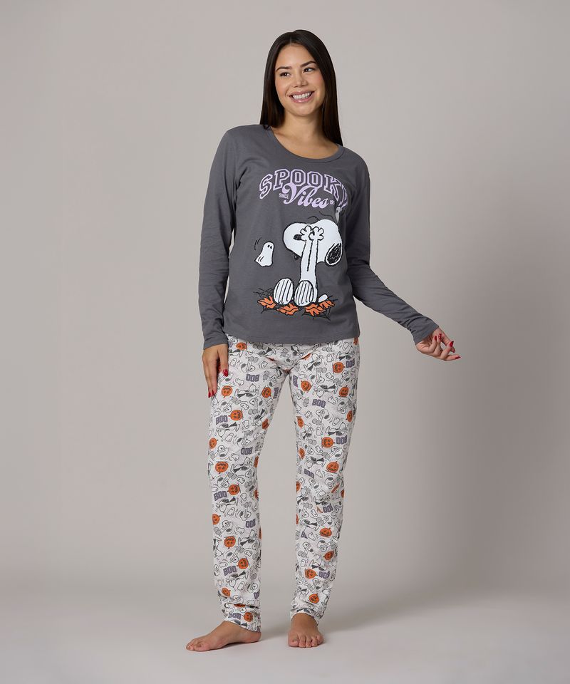 Set Pijama Pantalón y Playera Snoopy de Dama