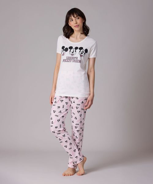 Set Pijama Pantalón y Playera Mickey Mouse de  Dama