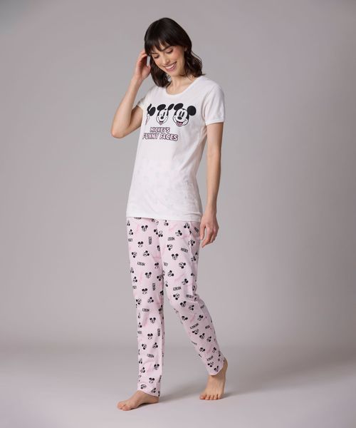 Set Pijama Pantalón y Playera Mickey Mouse de  Dama