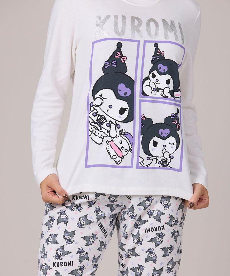 Set Pijama Pantalón y Playera Kuromi de Dama