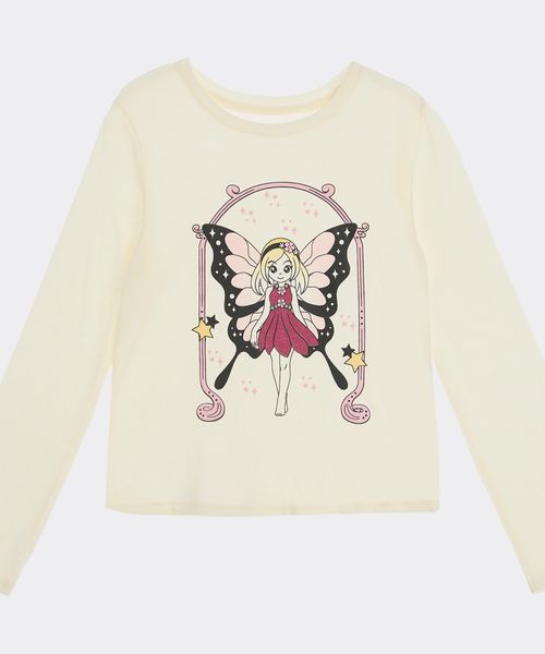 Playera Manga Larga  de  Niña Infantil