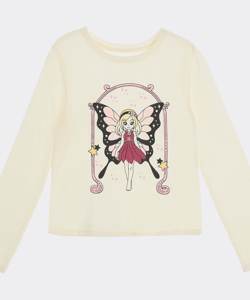 Playera Manga Larga de Niña Infantil